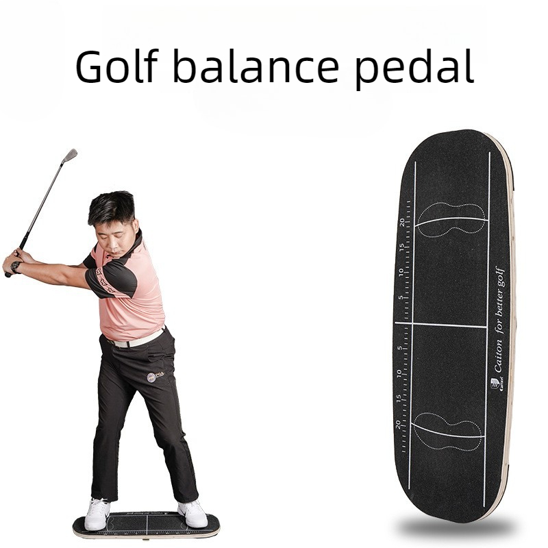 Golf Equipment For Beginners - แป้นเหยียบกอล์ฟป้องกันการลื่นไถล บอร์ดทรงตัวสำหรับผู้เริ่มต้น ทำจากไม้ ทนทาน ช่วยฝึกวงสวิง อุปกรณ์กีฬาสำหรับมืออาชีพ