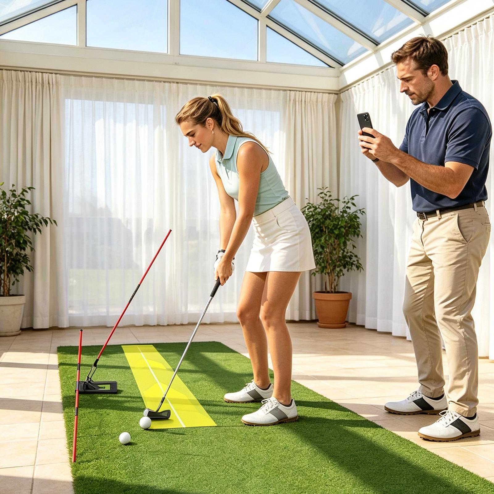 อุปกรณ์ฝึกซ้อมกอล์ฟแบบปรับมุมไ - Golf Equipment For Beginners บทวิจารณ์และราคา
